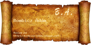 Bombicz Ádám névjegykártya